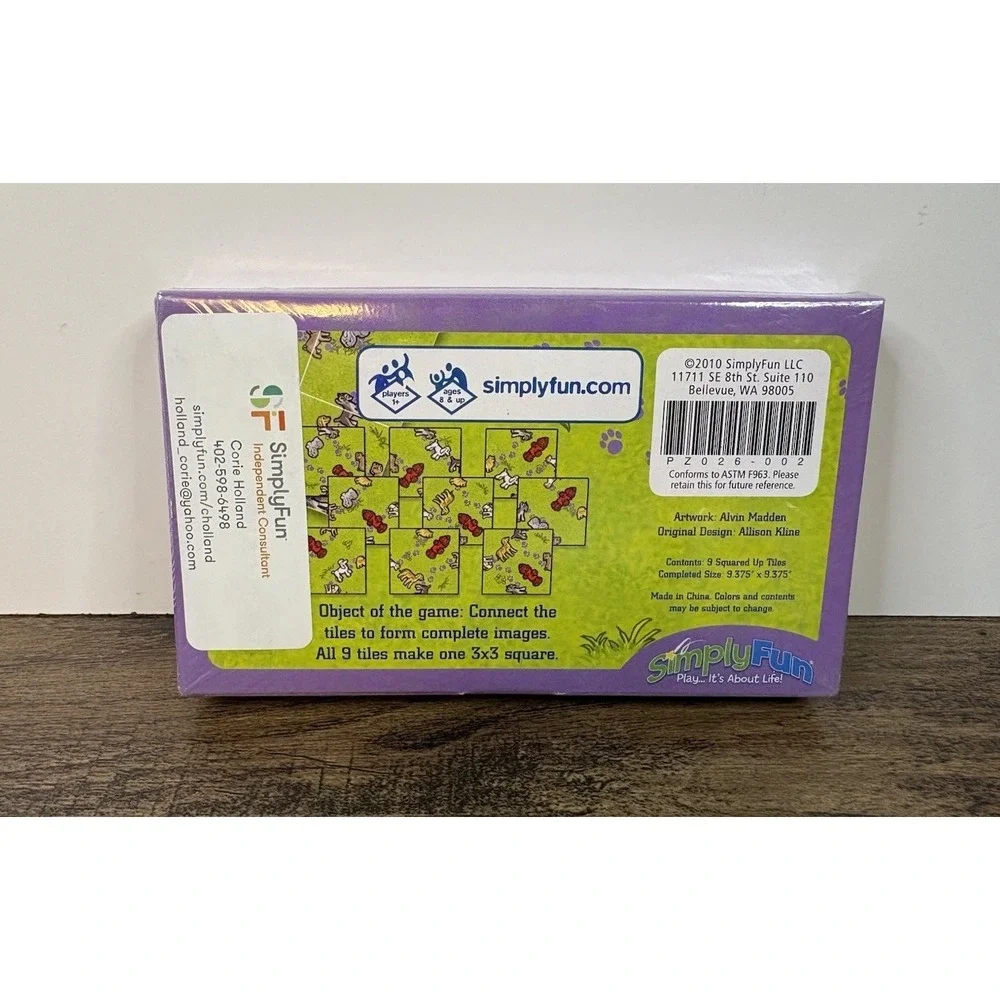 Walk the Dogs Squared Up Tile Puzzle Game by Simply Fun 2010 SEALED